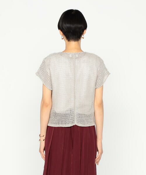 Precious Mild / プレシャスマイルド ニット・セーター | 〔 +サイズ 〕 3G天竺裏目 リネン×スパンコールニット | 詳細5