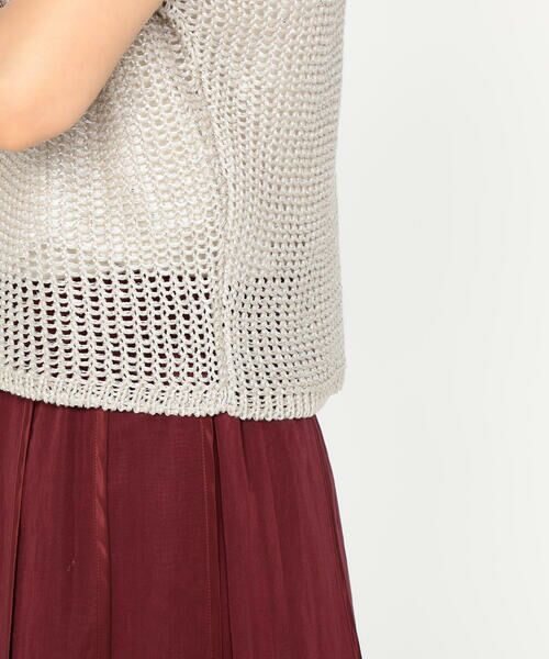 Precious Mild / プレシャスマイルド ニット・セーター | 〔 +サイズ 〕 3G天竺裏目 リネン×スパンコールニット | 詳細8