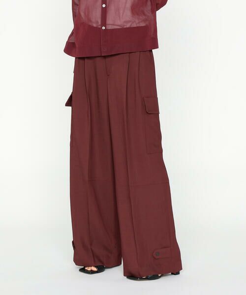 Precious Mild / プレシャスマイルド その他パンツ | 〔 +サイズ 〕 ヴィスウールツイ カーゴパンツ | 詳細12