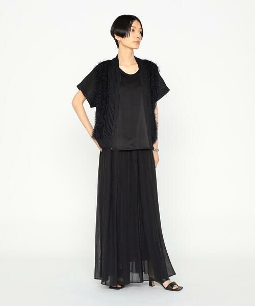 Precious Mild / プレシャスマイルド ブルゾン | 〔 +サイズ 〕 3Gメッシュ×天竺×ケーブル柄 メッシュ×ファーニットブルゾン | 詳細6