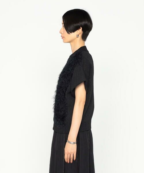 Precious Mild / プレシャスマイルド ブルゾン | 〔 +サイズ 〕 3Gメッシュ×天竺×ケーブル柄 メッシュ×ファーニットブルゾン | 詳細9