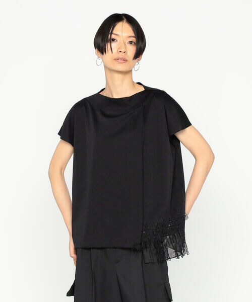 Precious Mild / プレシャスマイルド Tシャツ | 〔 +サイズ 〕 プレミアムスムース サイドフリンジ刺繍Tシャツ | 詳細3