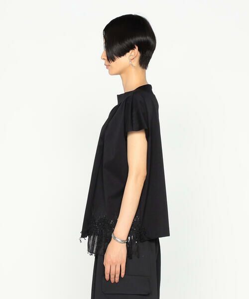 Precious Mild / プレシャスマイルド Tシャツ | 〔 +サイズ 〕 プレミアムスムース サイドフリンジ刺繍Tシャツ | 詳細5