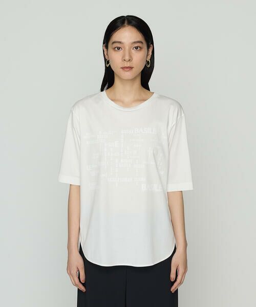 未使用品 fruity シャツ 白 Mサイズ フルーティー オーバーサイズフルーツグラフィックプリントTシャツ Cut