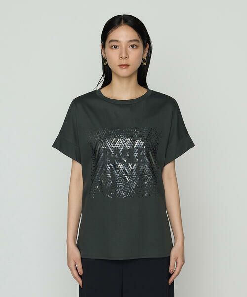 Precious Mild / プレシャスマイルド Tシャツ | 〔 +サイズ 〕 アルビニスタスムース ヘリンボーン刺繍Tシャツ | 詳細3