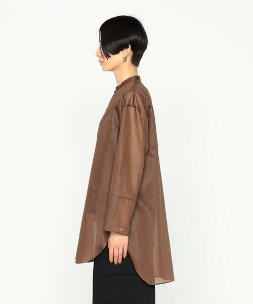 Precious Mild / プレシャスマイルド シャツ・ブラウス | 〔 +サイズ 〕 ボーダーオーガンジー シャツ | 詳細7