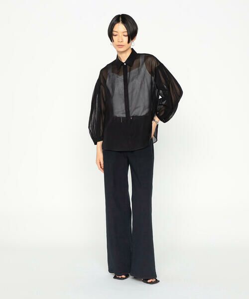 Precious Mild / プレシャスマイルド デニムパンツ | 〔 +サイズ 〕11.5OZムラ染め糸左綾ストレッチデニム ワイドパンツ | 詳細1