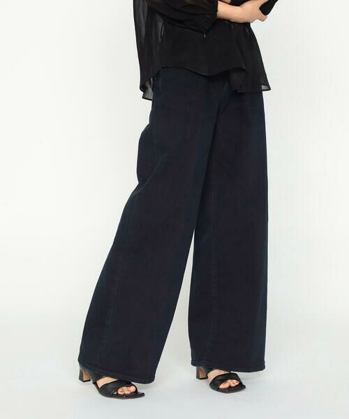 Precious Mild / プレシャスマイルド デニムパンツ | 〔 +サイズ 〕11.5OZムラ染め糸左綾ストレッチデニム ワイドパンツ | 詳細3