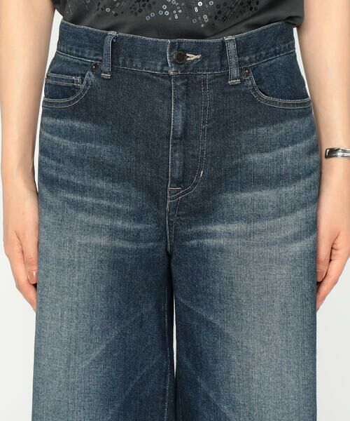 Precious Mild / プレシャスマイルド デニムパンツ | 〔 +サイズ 〕11.5OZムラ染め糸左綾ストレッチデニム ワイドパンツ | 詳細11