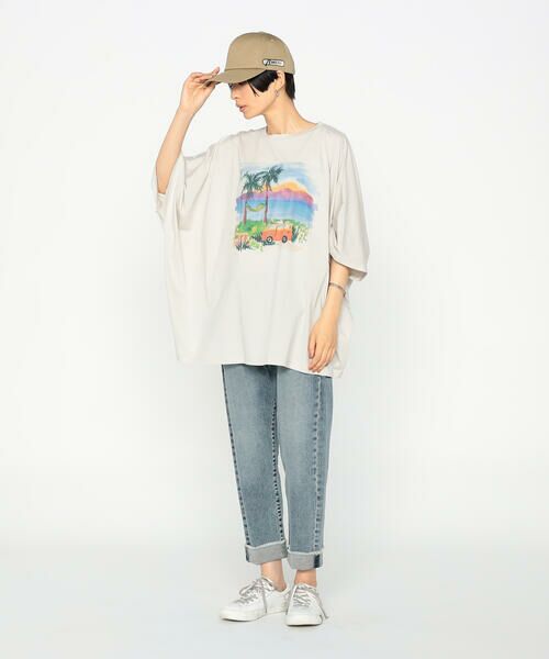 Precious Mild / プレシャスマイルド カットソー | リゾートプリント ビッグプルオーバー | 詳細1