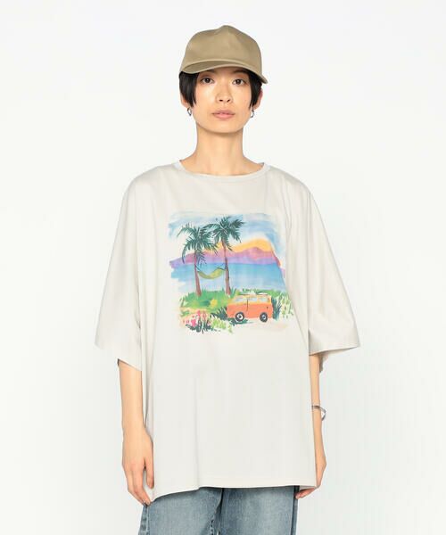 Precious Mild / プレシャスマイルド カットソー | リゾートプリント ビッグプルオーバー | 詳細2