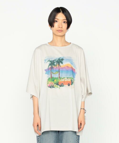 Precious Mild / プレシャスマイルド カットソー | リゾートプリント ビッグプルオーバー | 詳細3