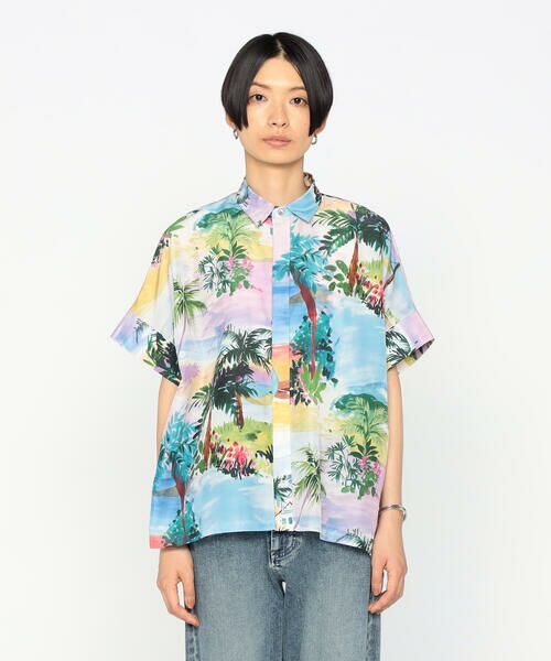 Precious Mild / プレシャスマイルド シャツ・ブラウス | リゾートプリント 半袖シャツ | 詳細4
