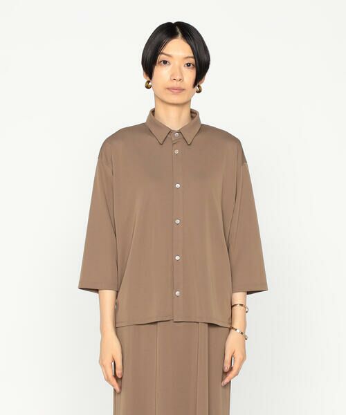 Precious Mild / プレシャスマイルド シャツ・ブラウス | トリアセジャージー バックプリントシャツ | 詳細5