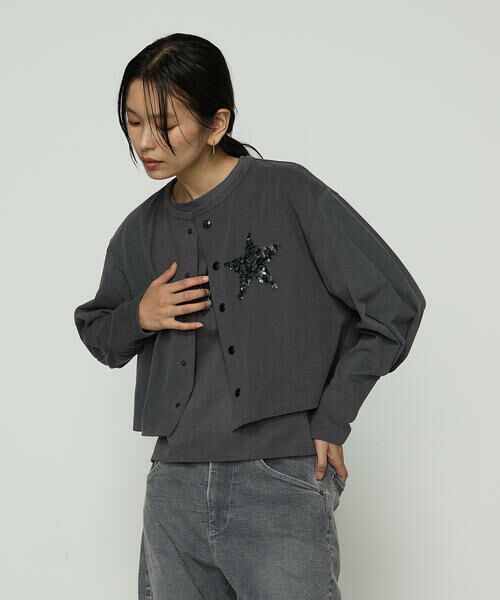 Precious Mild / プレシャスマイルド カーディガン・ボレロ | スパンコール 星刺繍カーディガン | 詳細2