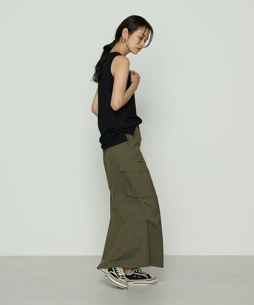 Precious Mild / プレシャスマイルド ロング・マキシ丈スカート | リップストップ カーゴスカート | 詳細1