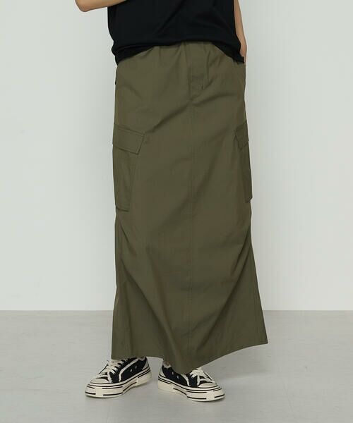 Precious Mild / プレシャスマイルド ロング・マキシ丈スカート | リップストップ カーゴスカート | 詳細4