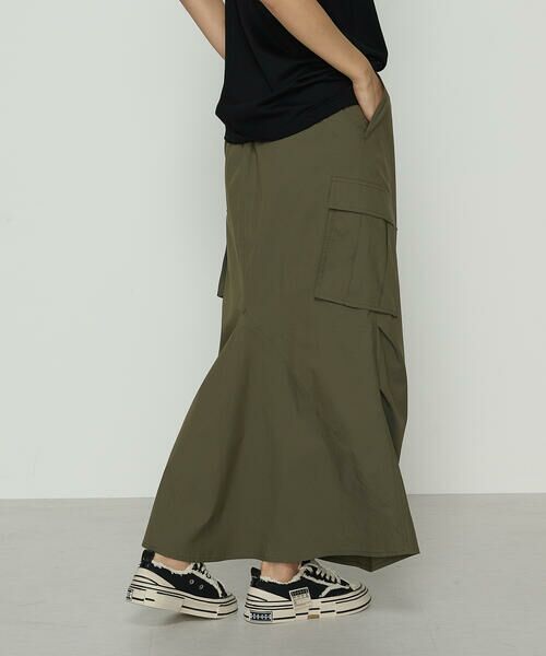 Precious Mild / プレシャスマイルド ロング・マキシ丈スカート | リップストップ カーゴスカート | 詳細5