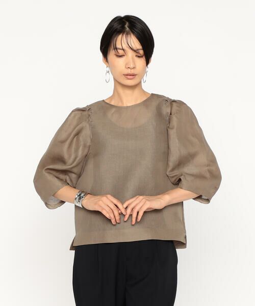 Precious Mild / プレシャスマイルド シャツ・ブラウス | 〔 +サイズ 〕 シルク麻二重織 ブラウス | 詳細8