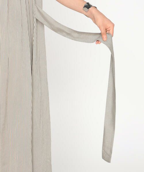 Precious Mild / プレシャスマイルド ロング・マキシ丈ワンピース | 〔 +サイズ 〕センシティブストライプ　ドレス | 詳細16