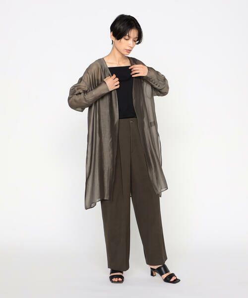 Precious Mild / プレシャスマイルド シャツ・ブラウス | 〔 +サイズ 〕 テンセルオーガンジー 羽織り | 詳細1