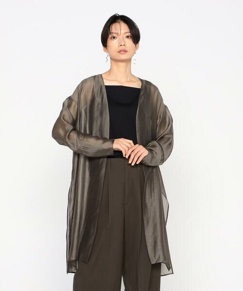 Precious Mild / プレシャスマイルド シャツ・ブラウス | 〔 +サイズ 〕 テンセルオーガンジー 羽織り | 詳細4