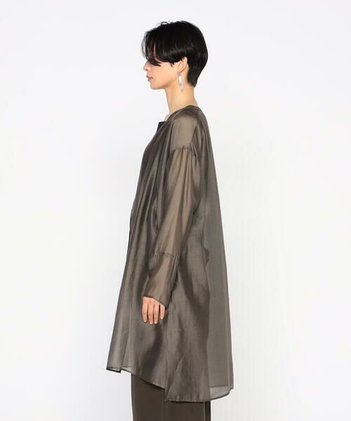 Precious Mild / プレシャスマイルド シャツ・ブラウス | 〔 +サイズ 〕 テンセルオーガンジー 羽織り | 詳細7