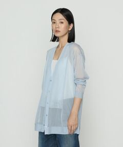 Precious Mild / プレシャスマイルド カーディガン・ボレロ | 〔 +サイズ 〕 シアーVネック カーディガン
