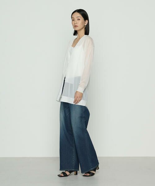 Precious Mild / プレシャスマイルド カーディガン・ボレロ | 〔 +サイズ 〕 シアーVネック カーディガン | 詳細1