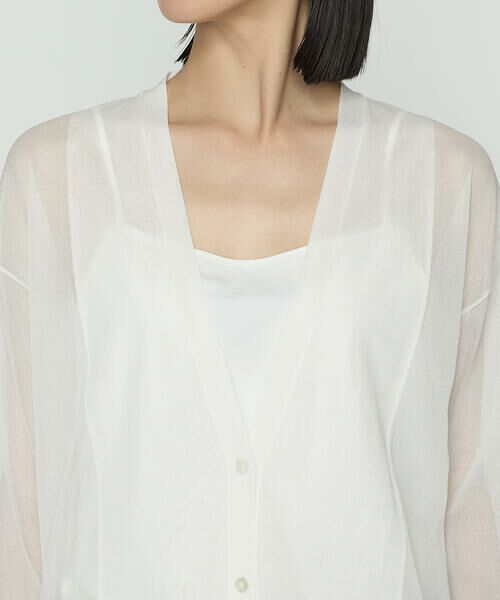 Precious Mild / プレシャスマイルド カーディガン・ボレロ | 〔 +サイズ 〕 シアーVネック カーディガン | 詳細6
