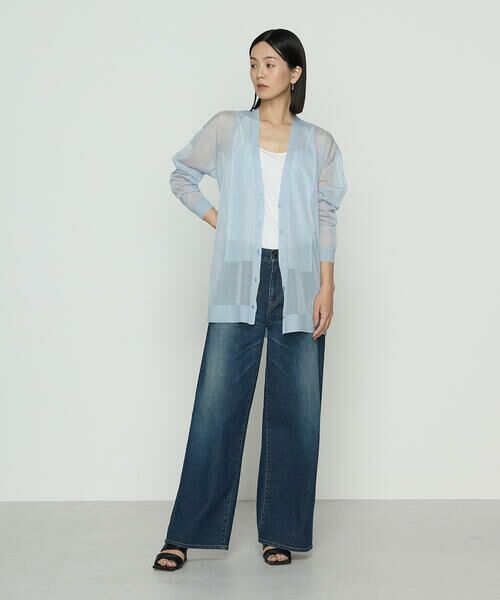 Precious Mild / プレシャスマイルド カーディガン・ボレロ | 〔 +サイズ 〕 シアーVネック カーディガン | 詳細12