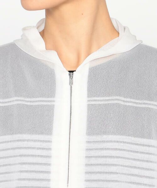 Precious Mild / プレシャスマイルド カーディガン・ボレロ | 〔 +サイズ 〕 ボーダーニット ショートパーカ | 詳細9