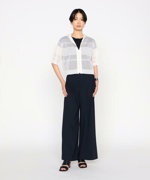 Precious Mild / プレシャスマイルド カーディガン・ボレロ | 〔 +サイズ 〕 ボーダーニット ショートパーカ | 詳細2