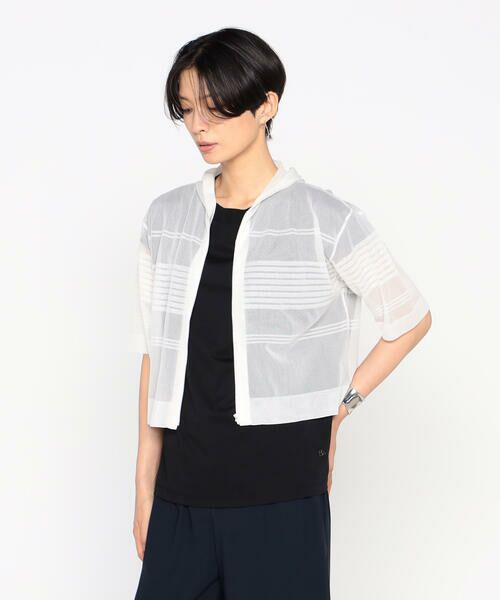 Precious Mild / プレシャスマイルド カーディガン・ボレロ | 〔 +サイズ 〕 ボーダーニット ショートパーカ | 詳細5