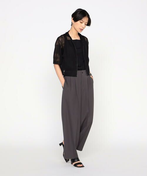 Precious Mild / プレシャスマイルド カーディガン・ボレロ | 〔 +サイズ 〕 ボーダーニット ショートパーカ | 詳細14