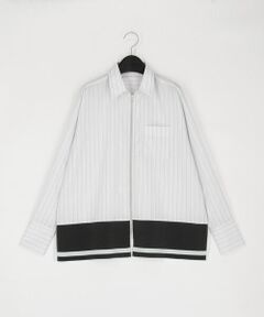 Precious Mild / プレシャスマイルド シャツ・ブラウス | ストライプ裾ニット シャツ