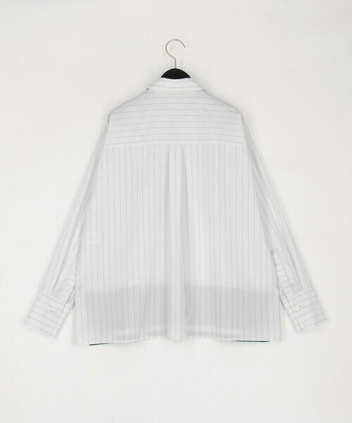 Precious Mild / プレシャスマイルド シャツ・ブラウス | ストライプ裾ニット シャツ | 詳細1
