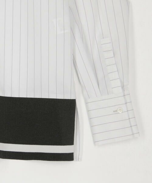Precious Mild / プレシャスマイルド シャツ・ブラウス | ストライプ裾ニット シャツ | 詳細4