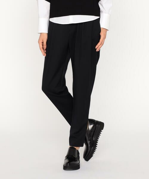 Precious Mild / プレシャスマイルド その他パンツ | ウォッシャブルストレッチギャバ テーパードパンツ(05:ブラック)