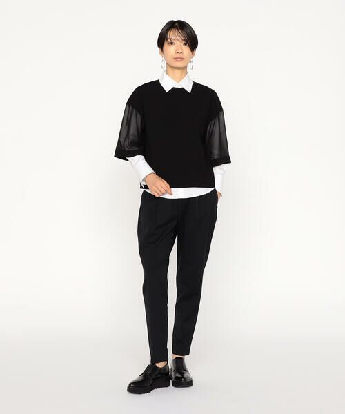 Precious Mild / プレシャスマイルド その他パンツ | 〔 +サイズ 〕 ウォッシャブルストレッチギャバ テーパードパンツ | 詳細1