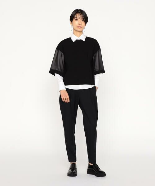 Precious Mild / プレシャスマイルド ニット・セーター | 〔 +サイズ 〕 レーヨンストレッチシフォン 袖ニット | 詳細2