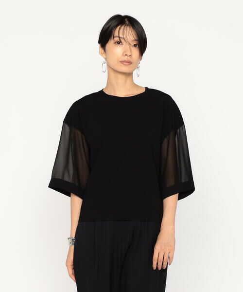 Precious Mild / プレシャスマイルド ニット・セーター | 〔 +サイズ 〕 レーヨンストレッチシフォン 袖ニット | 詳細5