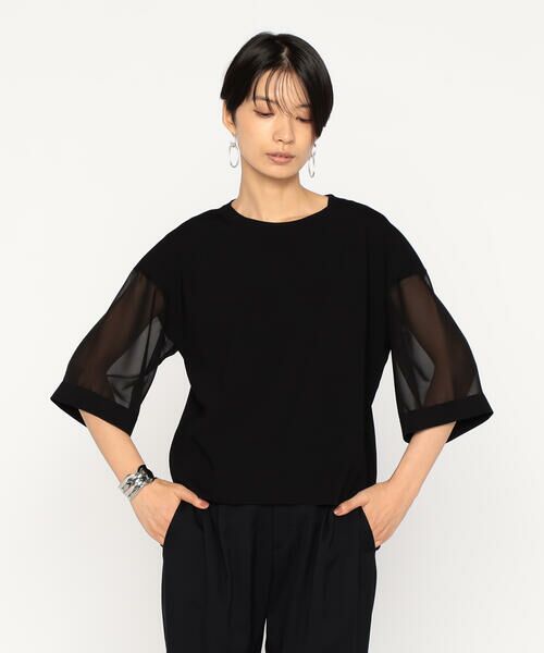 Precious Mild / プレシャスマイルド ニット・セーター | 〔 +サイズ 〕 レーヨンストレッチシフォン 袖ニット | 詳細6