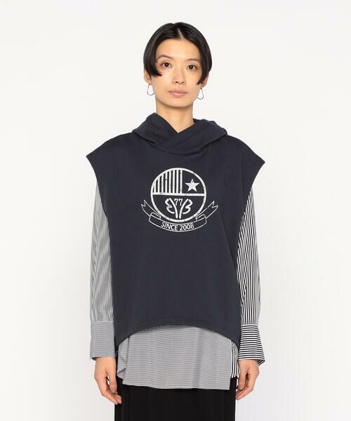 Precious Mild / プレシャスマイルド カットソー | エンブレムプリント フーディーベスト | 詳細3