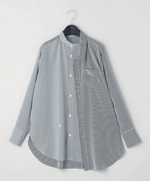 Precious Mild / プレシャスマイルド シャツ・ブラウス | ストライプコンビ ダブルフロントシャツ | 詳細4