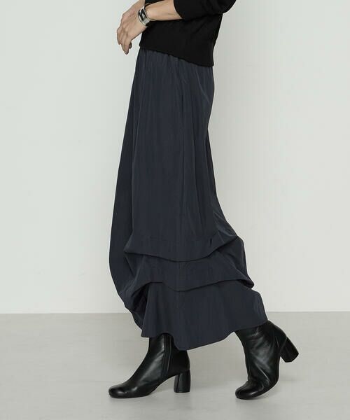 Precious Mild / プレシャスマイルド ロング・マキシ丈スカート | 裾タック 変形スカート | 詳細3