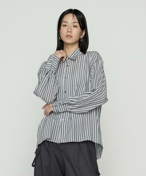 Precious Mild / プレシャスマイルド シャツ・ブラウス | モノトーンストライプ シャツ | 詳細5