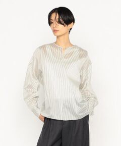 Precious Mild / プレシャスマイルド シャツ・ブラウス | 〔 +サイズ 〕 先染めストライブ ブラウス