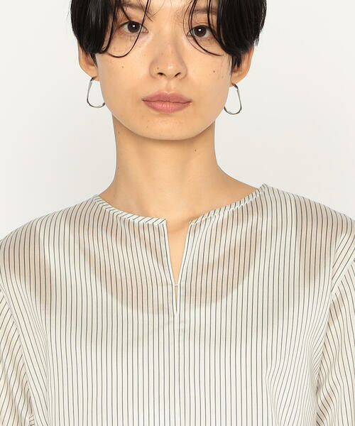 Precious Mild / プレシャスマイルド シャツ・ブラウス | 〔 +サイズ 〕 先染めストライブ ブラウス | 詳細9