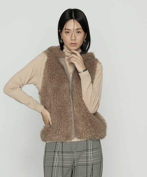 Precious Mild / プレシャスマイルド ベスト | 〔 +サイズ 〕 カシミヤゴート風 エコファージレ | 詳細7